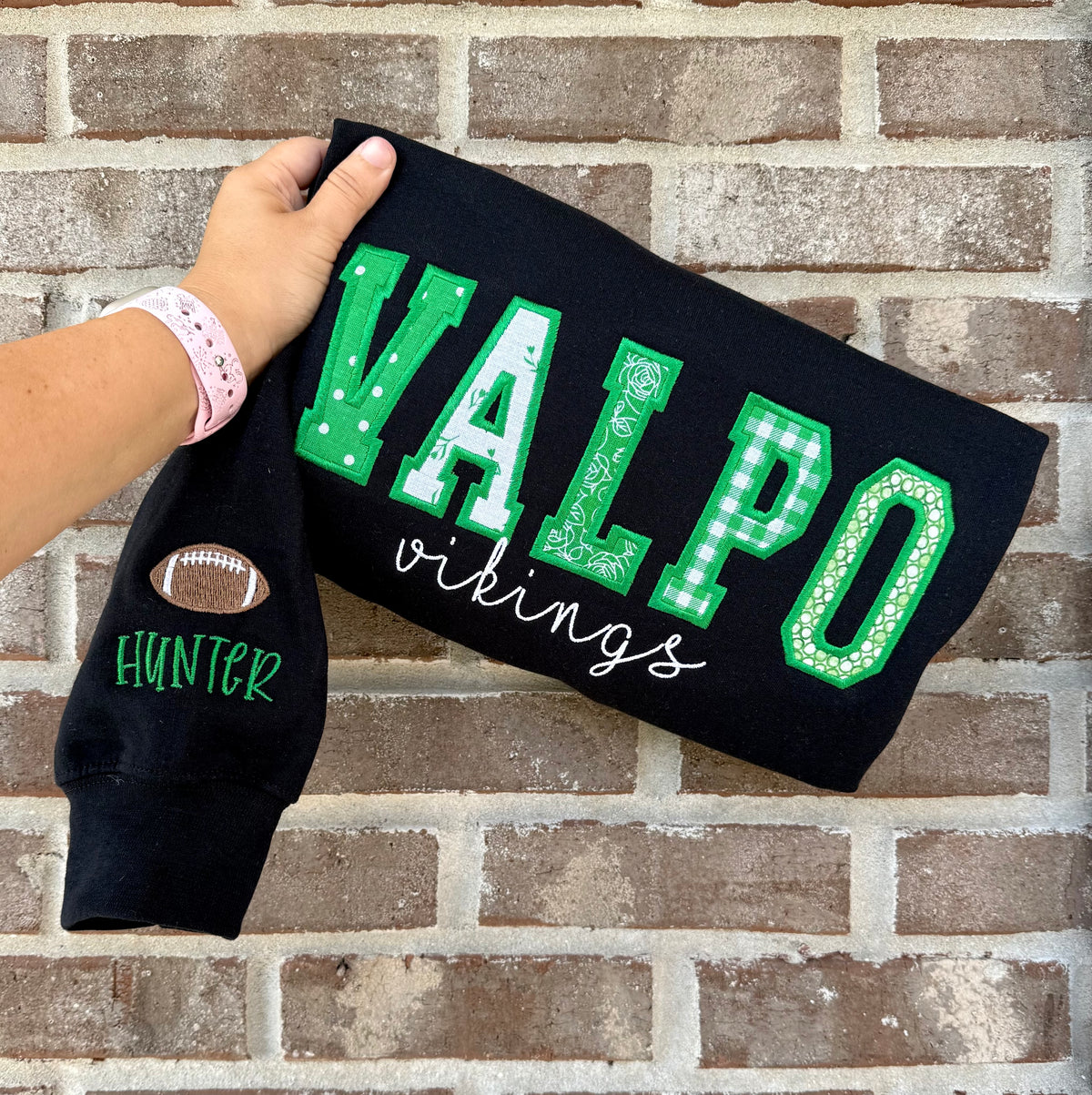Valpo Patchwork Crewneck