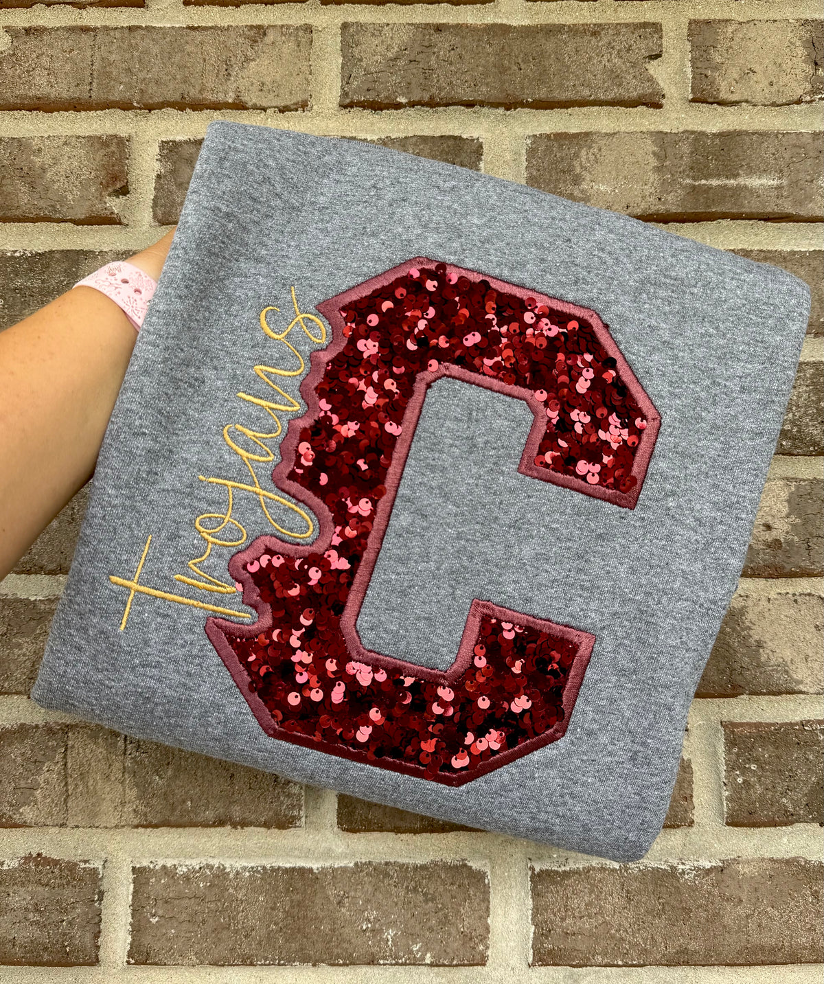 Chesterton Trojans Sequins Crewneck