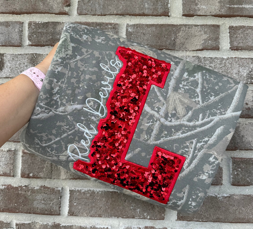 Lowell Red Devils Sequins Crewneck